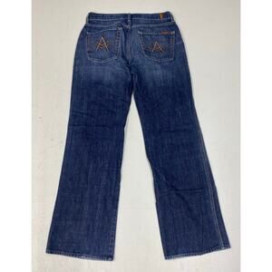 VTG Y2K 7 For All Mankind USA "A" Pocket button fly dark wash denim jeans 31x32